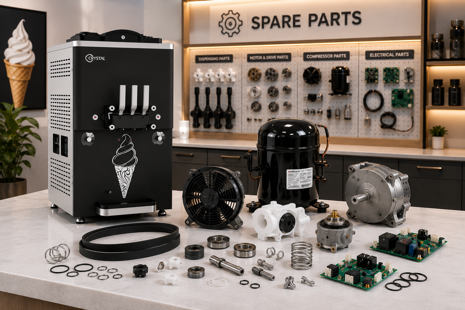 Ice cream machine spare parts